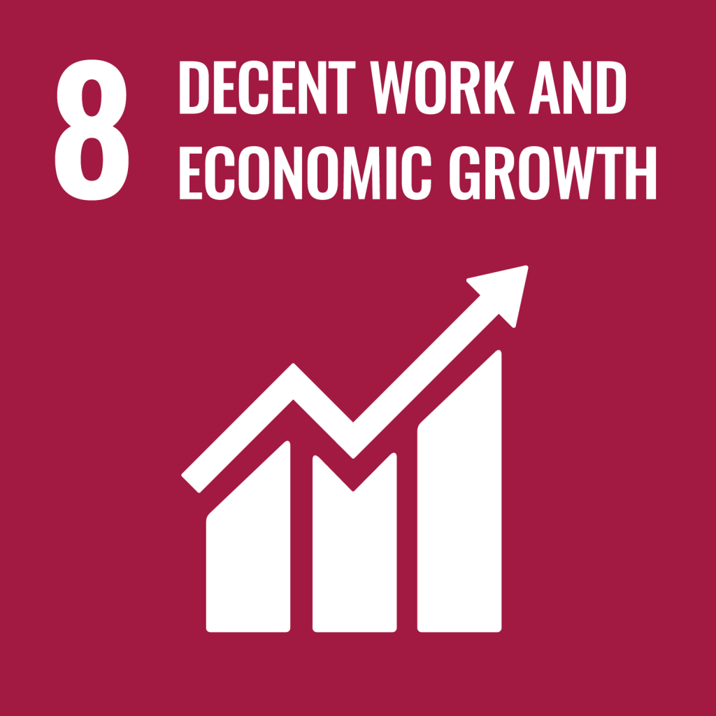 Logo artwork for SDG 8