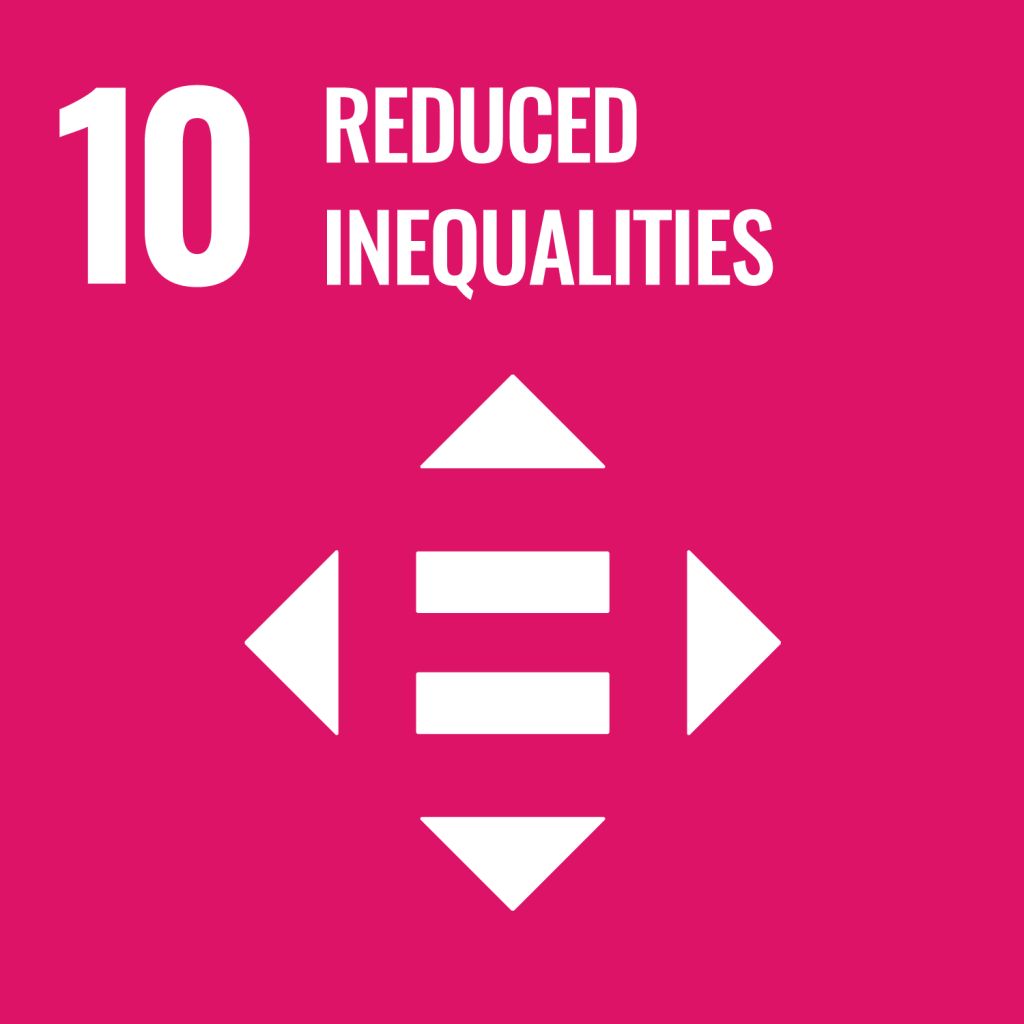 Logo artwork for SDG 10